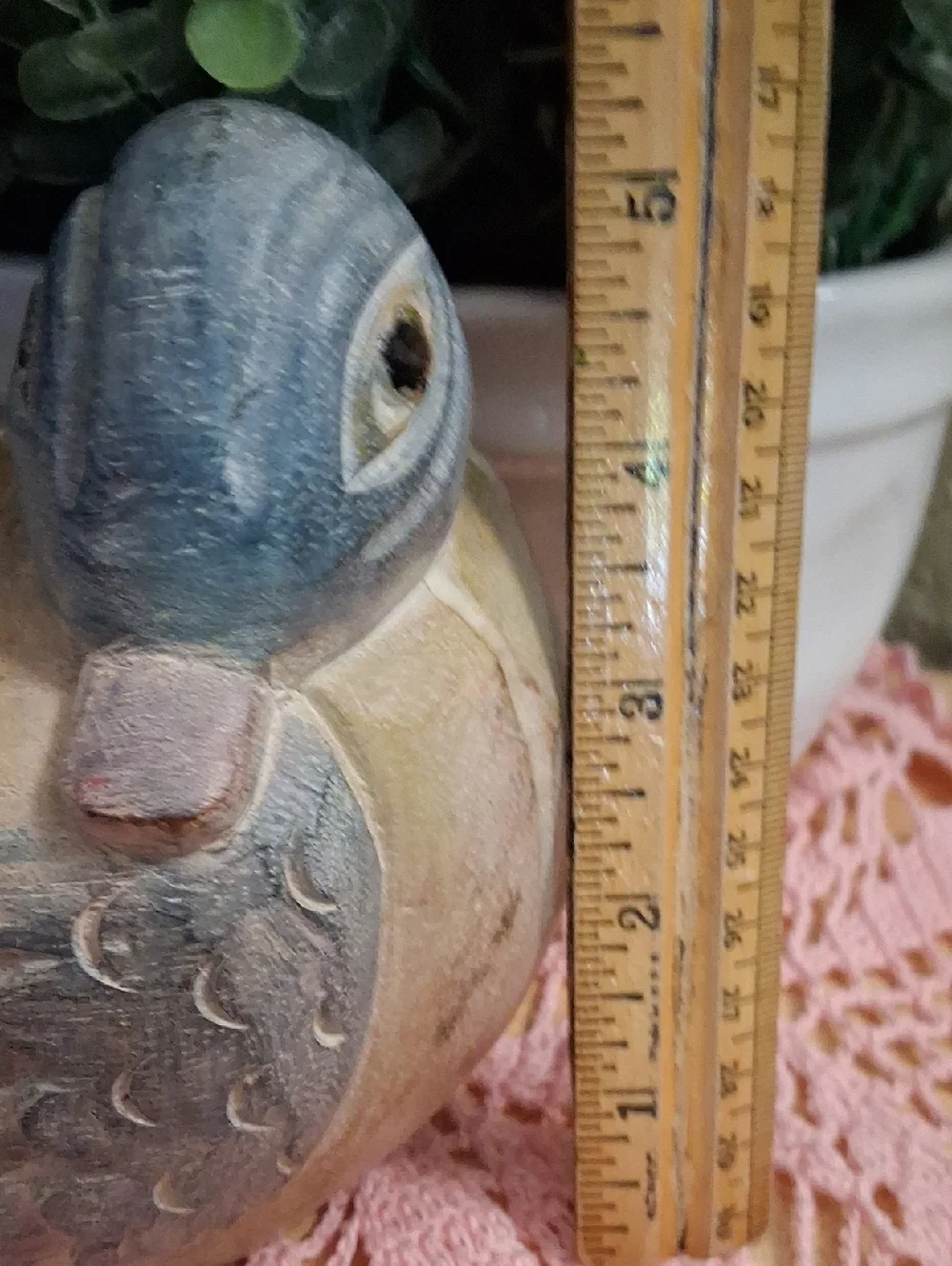 Wood Duck in Muted Blue and Cream